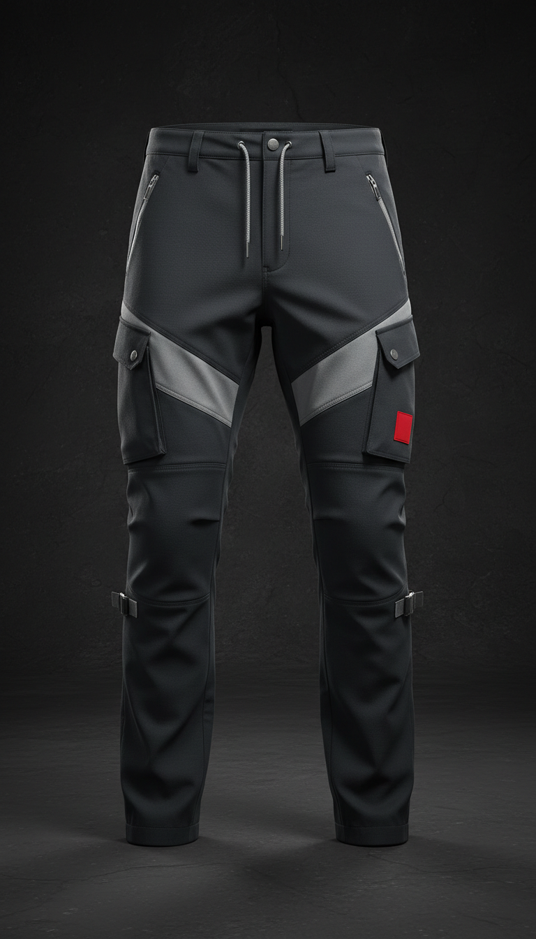 Charcoal Technical Cargo Pants